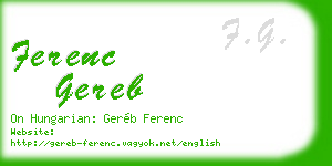 ferenc gereb business card