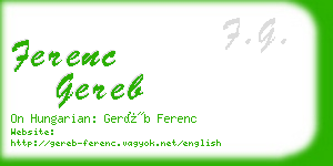 ferenc gereb business card